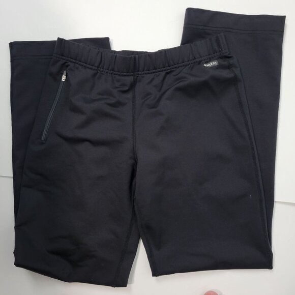 Athleta Size S Straight Leg Yoga Black 27310 side zip pocket - Picture 7 of 10